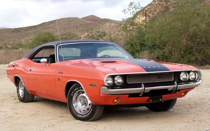 black, sports, 1080P, the front, R/T, motor vehicle, mountain, car, background, Dodge, orange, vintage car, vintage, travel, mode of transportation, old