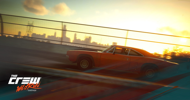 cloud - sky, built structure, motor vehicle, sunlight, outdoors, dodge charger 1968, bridge - man made structure, traffic, city, on the move, nature, sunshine