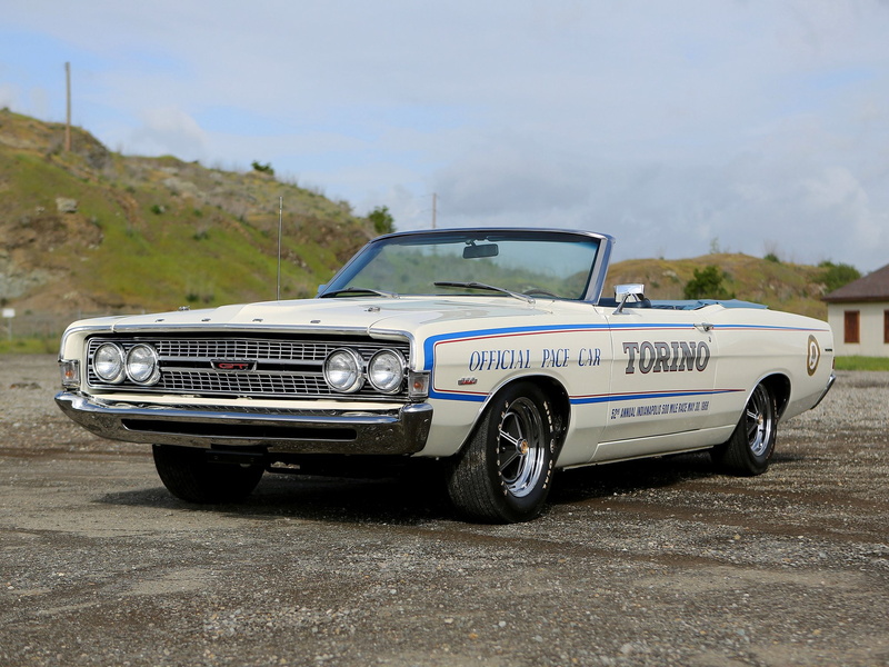 1080P, muscle, indy, ford, race, fairlane, classic, racing, 1968, g t, convertible, 500, torino, pace