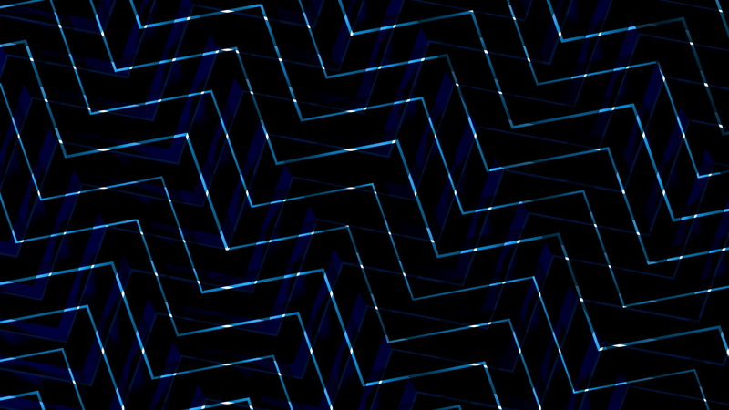 indoors, repetition, blue, zig zag, black color, glowing, close-up, design, staircase, abstract, illuminated, full frame, wall - building feature, pattern