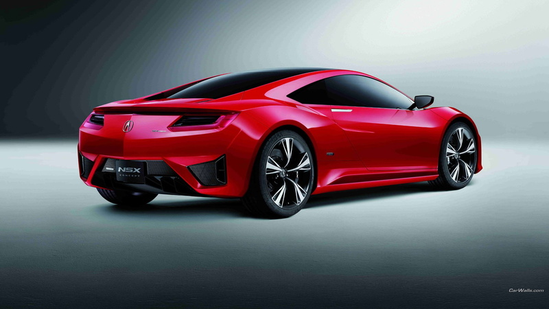 modern, coupe, luxury, shiny, studio shot, acura, car, personal land vehicle, red, no people, 1080P, sports car, silver colored, chrome, Acura NSX, transportation
