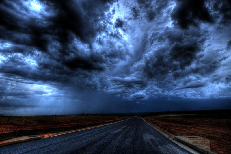 dramatic sky, thunderstorm, 2K, darkness, sky, twilight, evening, landscape, rain, roads, storm, power in nature, night, clouds, dark, silhouette, storm cloud