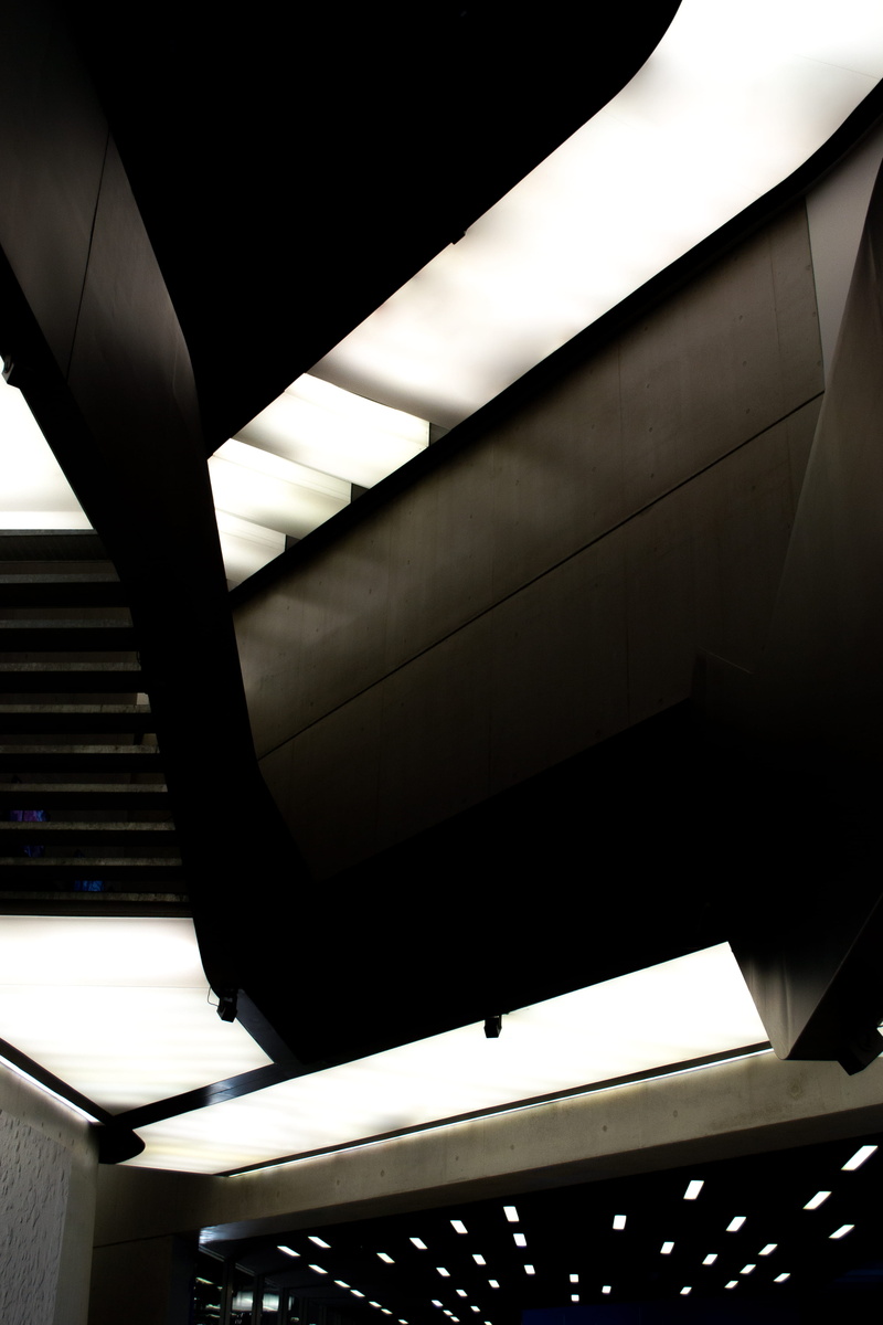 interior design, maxxi, empty, architecture, illuminated, no people, staircase, modern, design, electronics, window, day, skylight, building, italy, screen