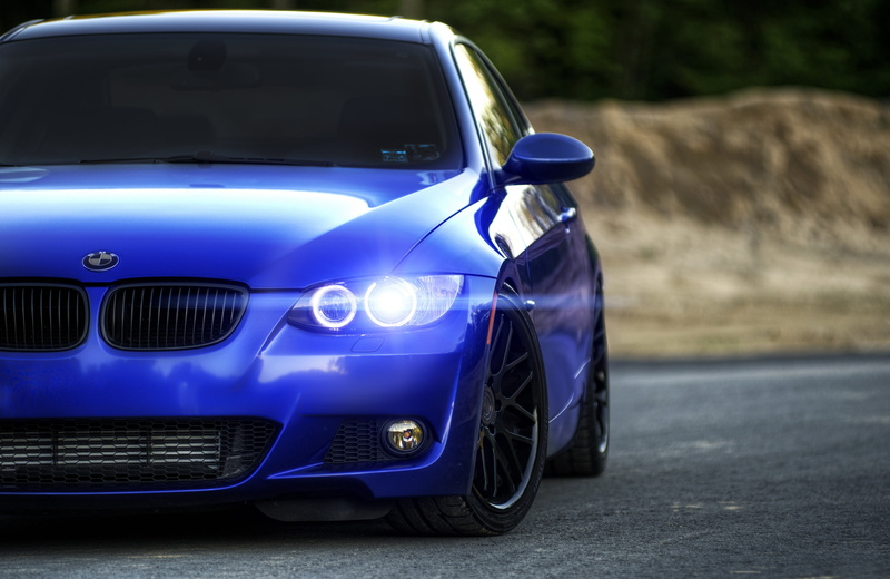 stationary, bmw 3 series, transportation, reflection, street, headlight, 4K, motor vehicle, land vehicle, wealth, outdoors, road, chrome, hq