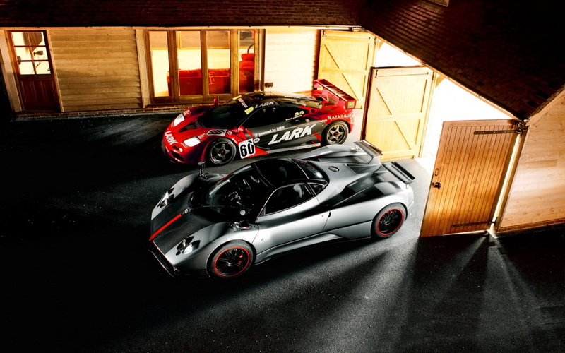 1080P, McLaren, mclaren f1, supercar, rechange, night, pagani zonda