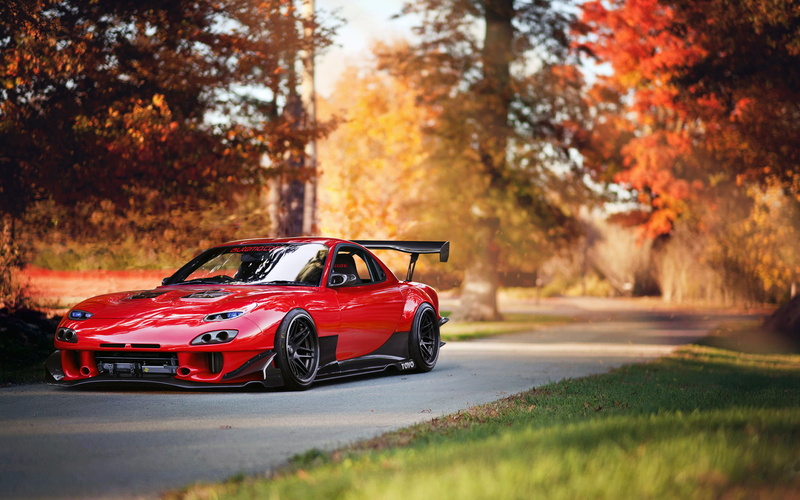 red, tuning, Mazda RX-7, Mazda, car, 1080P, rechange