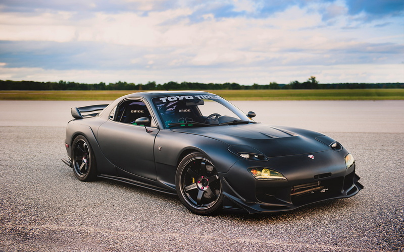 modern, rechange, racecar, wheel, competition, driving, Mazda RX-7, sports, power, transportation, front View, mode of Transport, luxury, land Vehicle