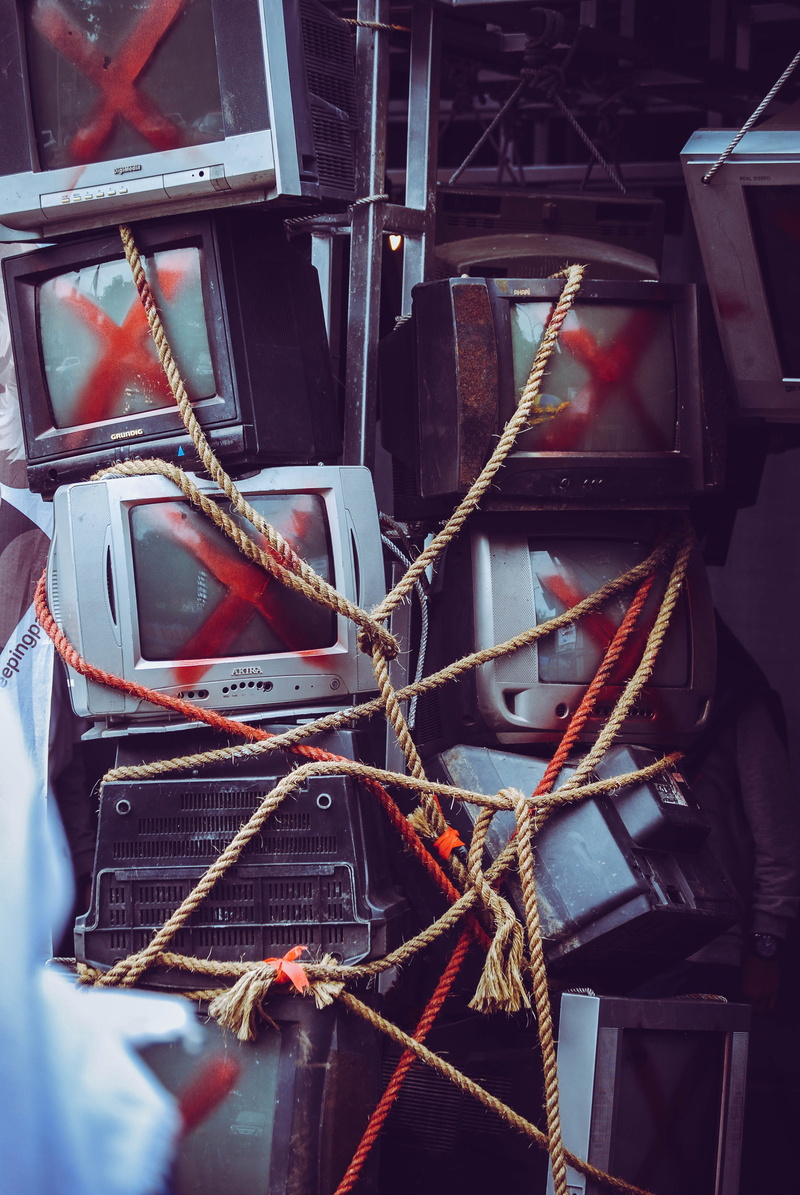 crt, nature, 4K, nautical vessel, transportation, construction industry, rope, outdoors, pile, no people, abandoned, assorted, metal, travel, tv, old