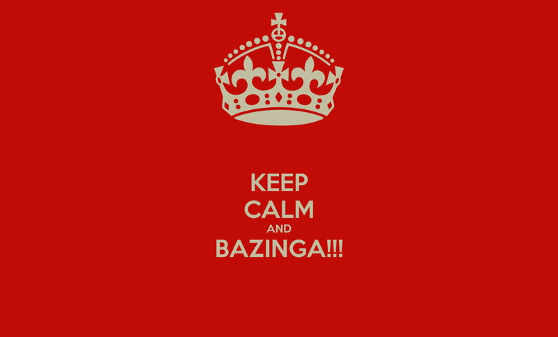 Bazinga, Red, Keep Calm, 1080P, The Big Bang Theory, TV Show