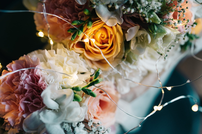 roses, flower head, flower, fairy lights, rose - flower, 5K, plant, freshness, flowering plant, lovely, close-up, lights, event, vulnerability, indoors