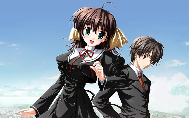 child, childhood, two people, portrait, lifestyles, nature, togetherness, costume, girls, females, males, innocence, women, sky, anime, men, outdoors, bangs