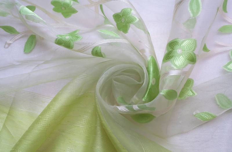 floral pattern, gentle colors, the transparency of the fabric, texture, fabric, textiles, folds, 2K, the luster of silk, organza