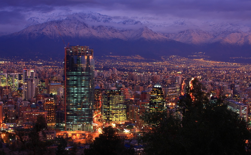 city life, mountain, 4K, Chile, dusk, building, landscape, South America, city, built structure, outdoors, sky, architecture, building exterior