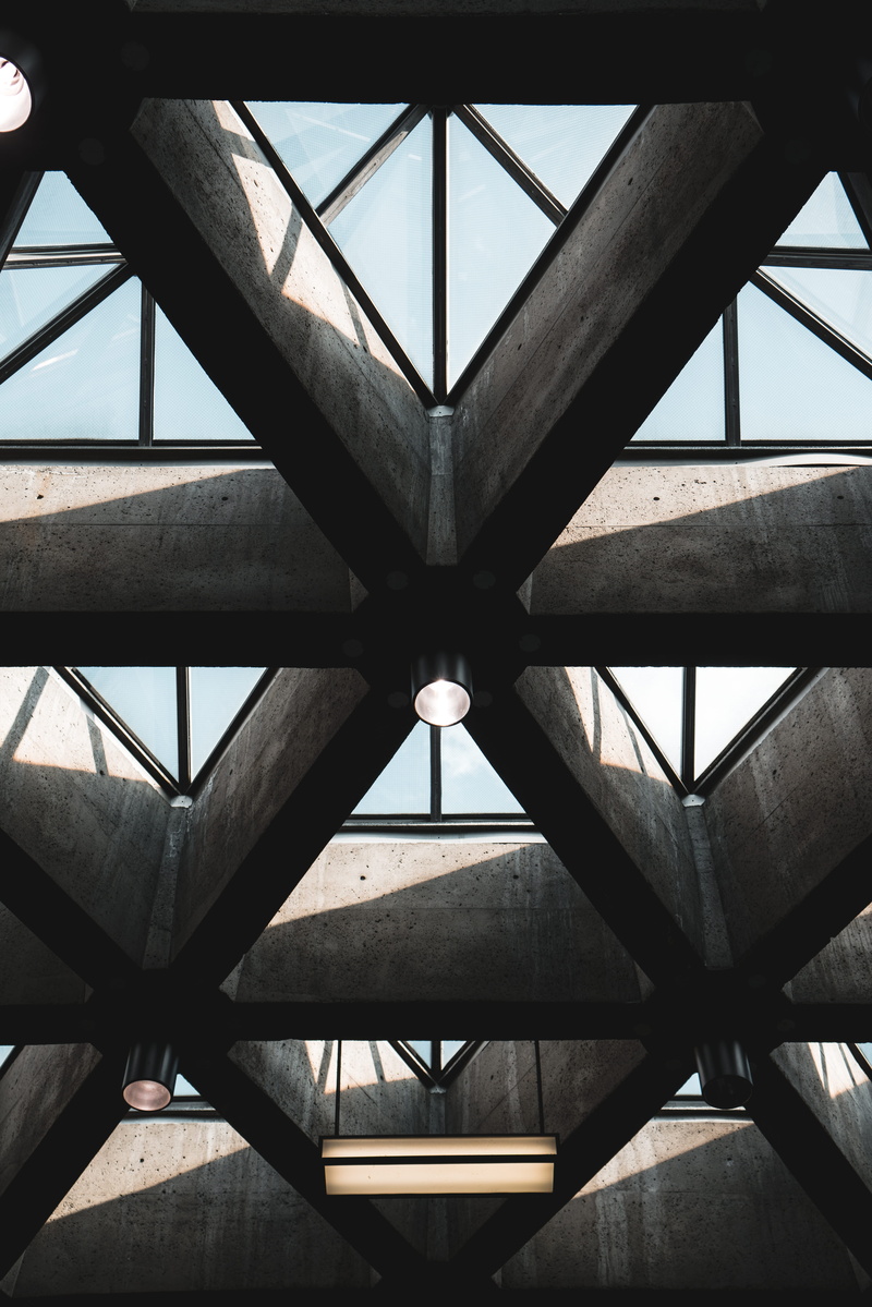 construction Industry, industry, metro, architecture, geometrical shape, no People, ceiling structure, gray, light - Natural Phenomenon
