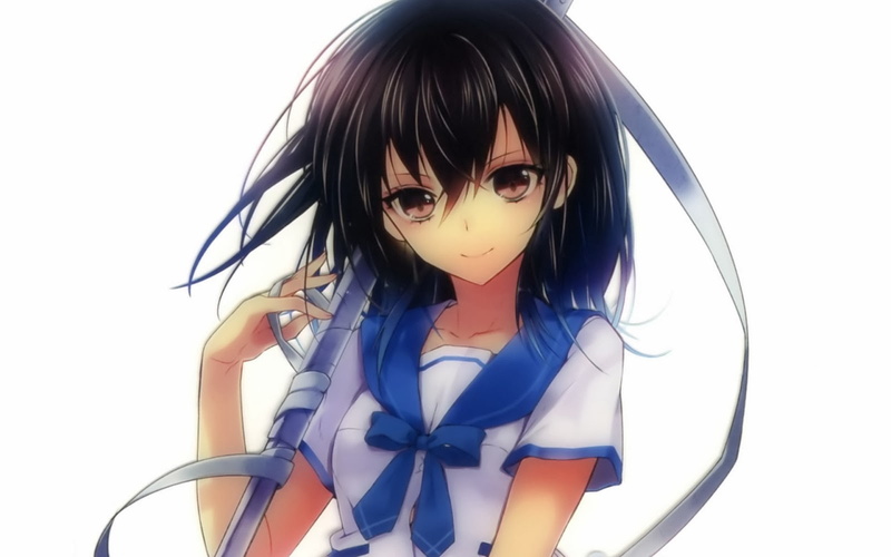Strike the Blood, anime girls, hairstyle, bangs, portrait, one person, cut out, young women, indoors, representation, real people, glasses, women, studio shot