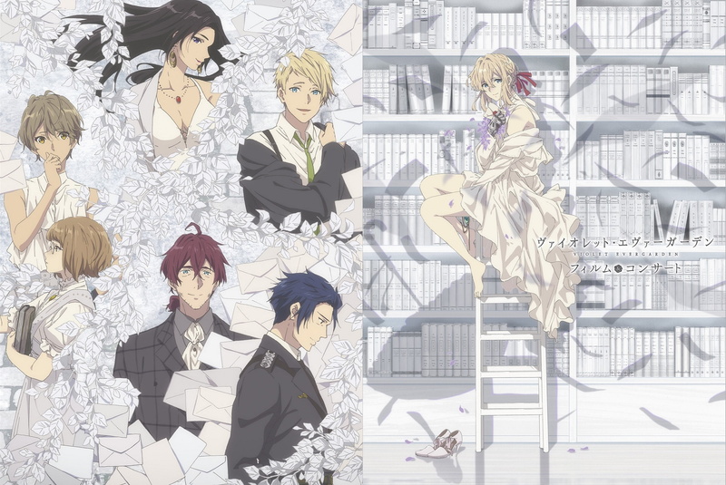 Violet Evergarden, Cattleya Baudelaire, ladder, Iris Cannary, letters, military uniform, by Akiko Takase, characters, white dress, tie, Claudia Hodgins