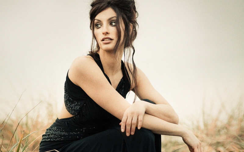 1080P, Brunette, Black Dress, Actresses, Erica Cerra, Actress