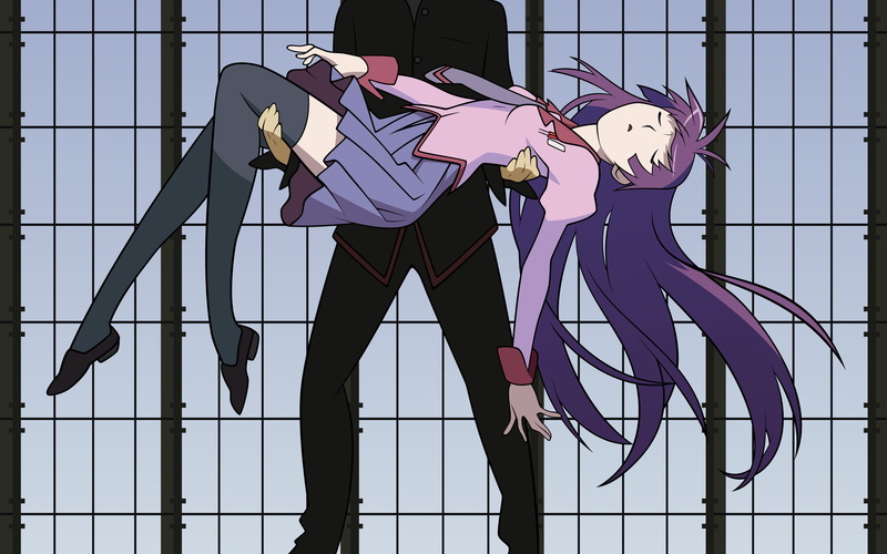 leisure activity, obscured face, protection, full length, three quarter length, anime, anime girls, standing, two people, men, built structure, architecture