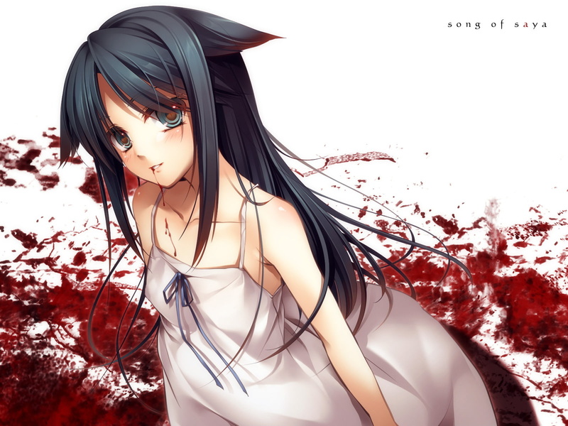 mee, hair, saya, blood, ears, black, dress, uta, 720P, animal