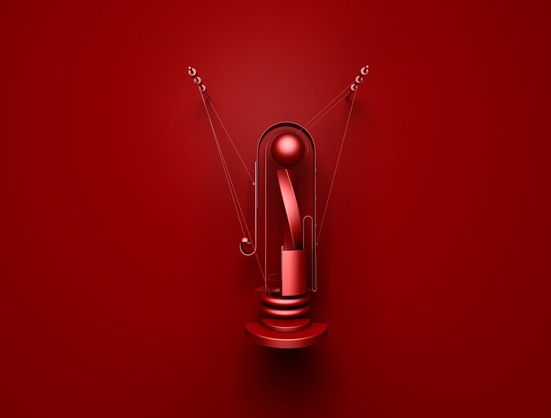 5k, typography, 3D, font, 4k, decor, 4K, red, Shape Typeface, hanging, metal, letter