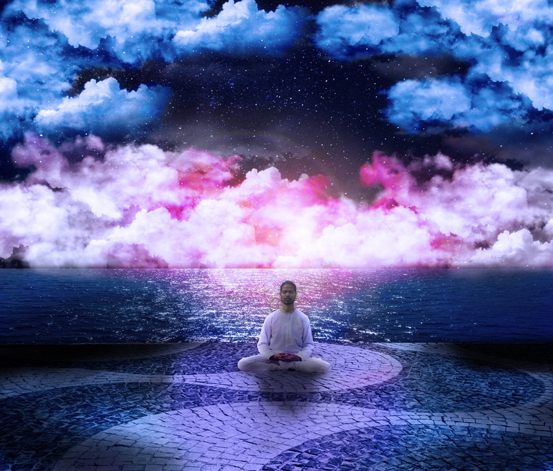 white, dress, blue, loneliness, sea, 2K, contemplation, sunset, Pink, sitting, scenics - nature, mental, man, one woman only, water, guy, Posture, digital composite