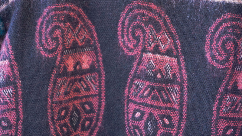 winter clothes, creativity, embroidery, textured, no people, indoors, craft, wool, texture, blue, shawl, 4K, textile, close-up, winter clothing, stole