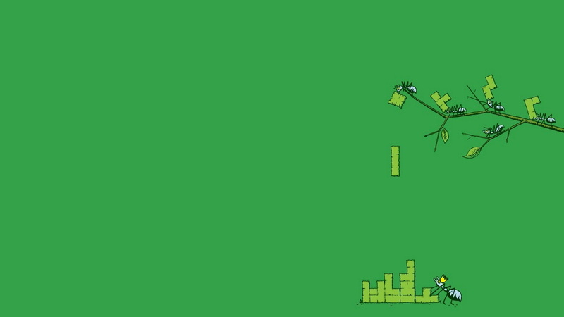 1080P, Tetris, ants, minimalism