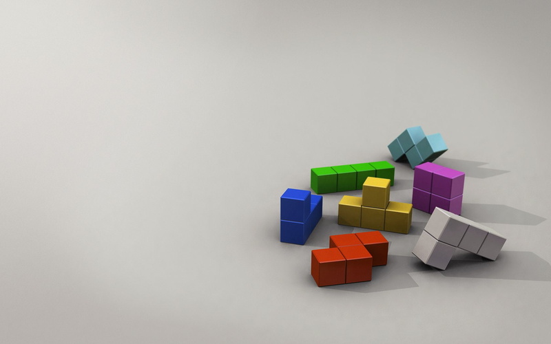 white background, toy block, creativity, toy, paper, gray, copy space, group of objects, 720P, geometric shape, Tetris, still life, indoors, multi colored