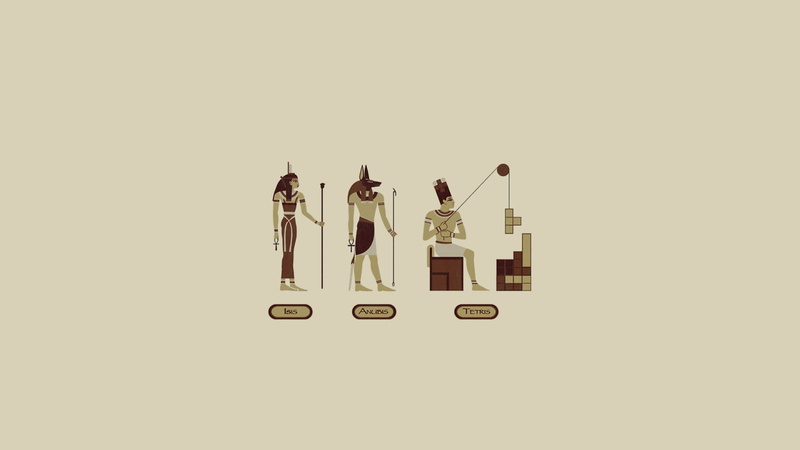 simple, simple background, Egyptian, Tetris, 1080P