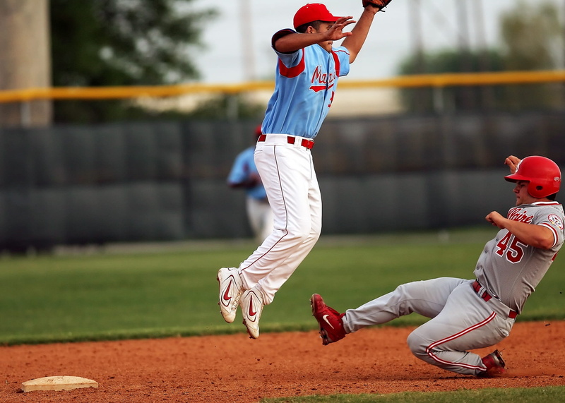 men, people, 1080P, child, runner, stolen base, standing, game, baseball glove, steal, baseball, baseball uniform, athlete, playing, slide, sport, two people