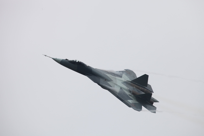 day, army, motion, outdoors, sukhoi pak fa, on the move, 5K, fighter plane, military, mid-air, clear sky, air vehicle, military airplane, low angle view