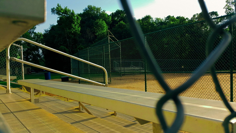 fence, blur, nature, softball, court, tree, plant, day, railing, outdoors, security, nature photography, field, safety, nature park, sport, park, sunlight