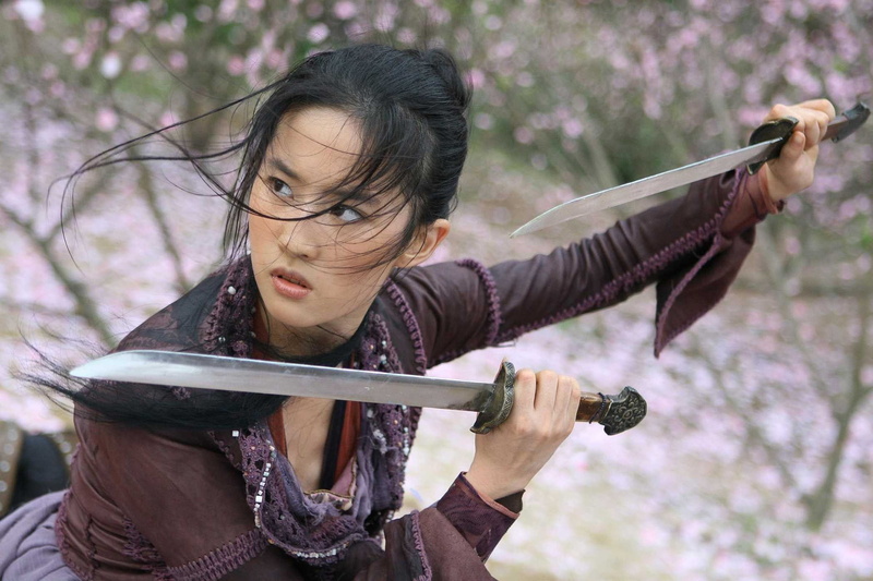 brunette, 1080P, sword, brown eyes, looking away, women, knife, The Forbidden Kingdom, Asian, movies