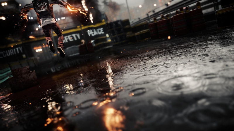 surface level, motion, human limb, vitality, human body part, transportation, low section, built structure, infamous second son, wet, water, nature, reflection