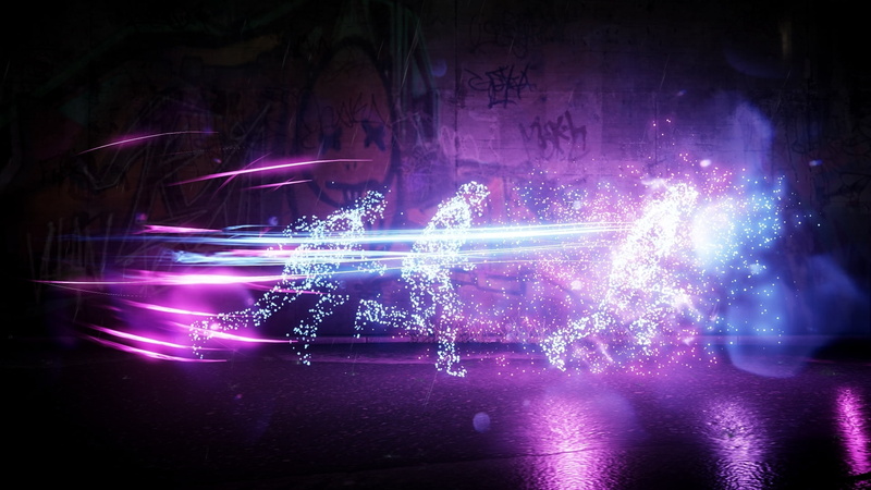 motion, light trail, reflection, arts culture and entertainment, infamous: second son, bright, light - natural phenomenon, glowing, light, indoors, creativity