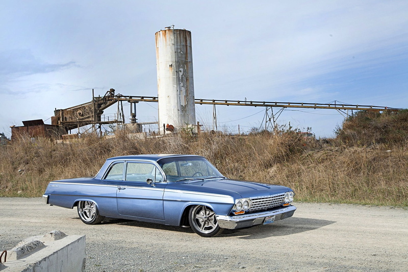 1080P, air, cars, resto-mod, bel, blue, chevy, 1962