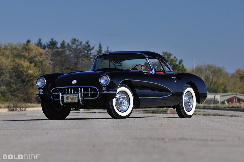 corvette, supercar, resto, 1080P, chevrolet, retro, 1956, muscle, mod