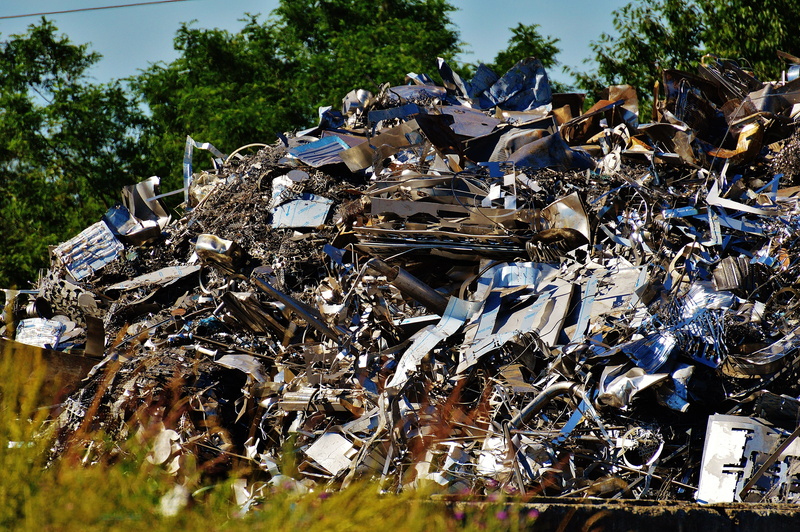 junkyard, ruined, nature, iron, land, tree, scrap, scrap iron, 5K, sunlight, recycling, stack, pollution, outdoors, deterioration, environment, damaged