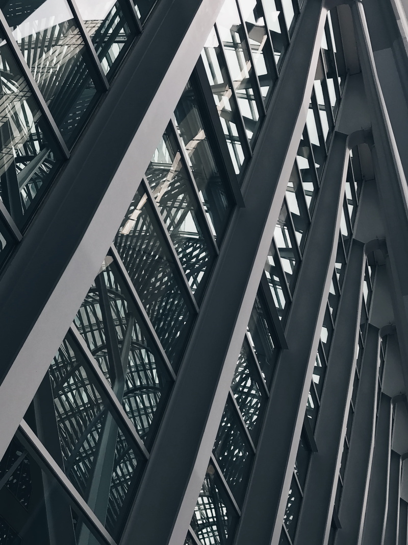 elevator, 4K, steps and staircases, built structure, no people, modern, city, low angle view, architecture, railing, glass - material, futuristic, angle