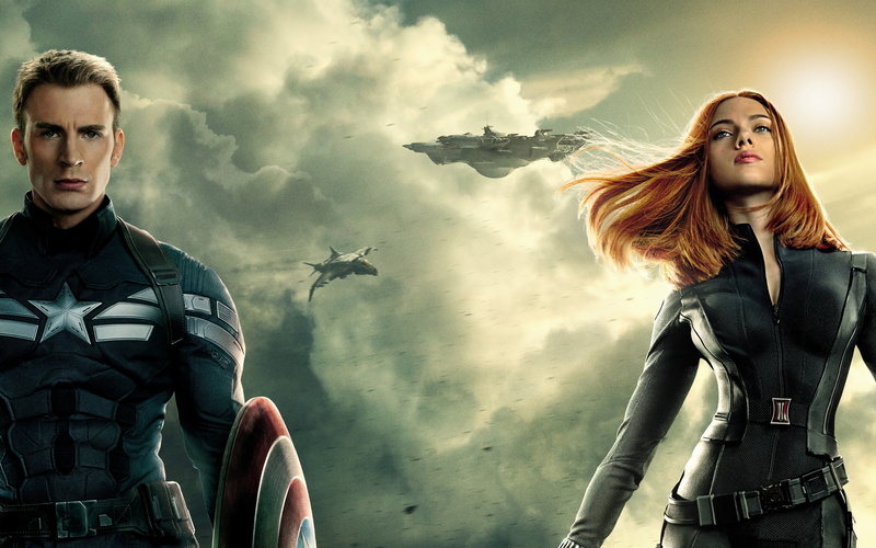 wind, casual clothing, three quarter length, captain america, Captain America: The Winter Soldier (2014), lifestyles, day, black widow, girl, poster, outdoors