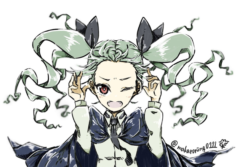 Anchovy (Girls und Panzer), creativity, headshot, human representation, male likeness, close-up, disguise, 1080P, communication, white background, studio shot