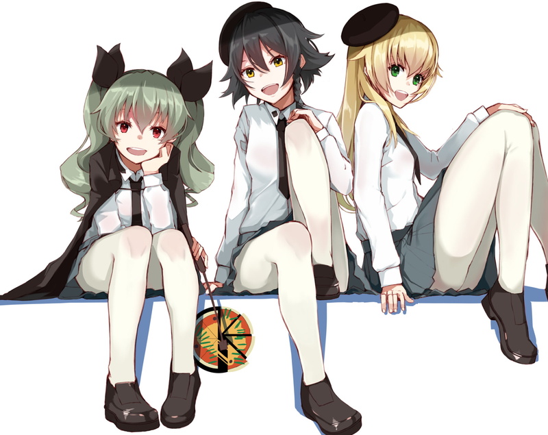 Girls und Panzer, Pepperoni (Girls und Panzer), 1080P, Anchovy (Girls und Panzer), Carpaccio (Girls und Panzer), Anime
