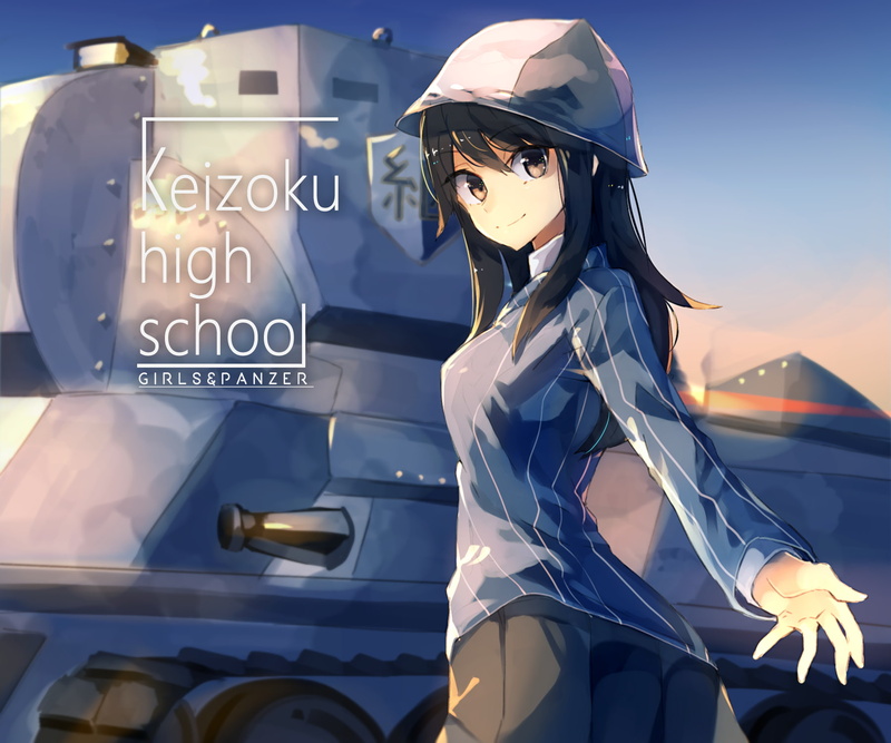 portrait, tank, text, clothing, helmet, girls und panzer, safety, looking at camera, security, uniform, mode of transportation, sunlight, one person, focus on foreground