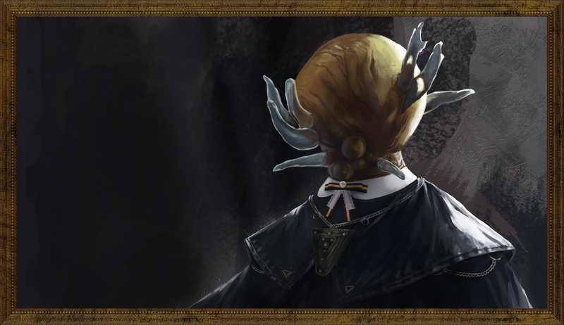 horror, painting, portrait, 1080P, Guillaume Hochart, Bloodborne