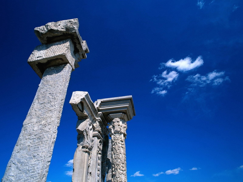 ancient, greece, gray, marble, the Past, no People, belief, architectural Column, old, china, place of worship, classical Greek, italy, art and craft, concrete