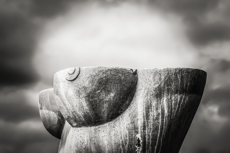 wood - material, creativity, close-up, sky, sculpture, sculpture park, focus on foreground, statue, representation, 4K, nature, cyprus, art and craft