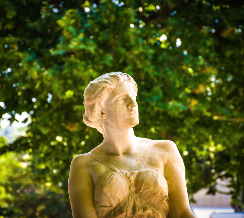 head, one person, trees, south of france, art and craft, nature, old world, provence, day, hairstyle, human representation, outdoors, portrait, architecture