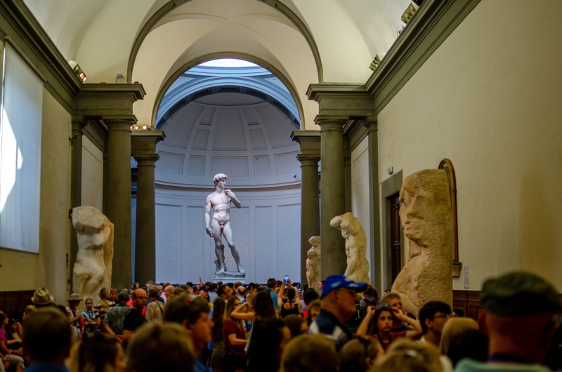 accademia, architecture, statue, florence, real people, male likeness, religion, human representation, place of worship, david, crowd, sculpture, creativity