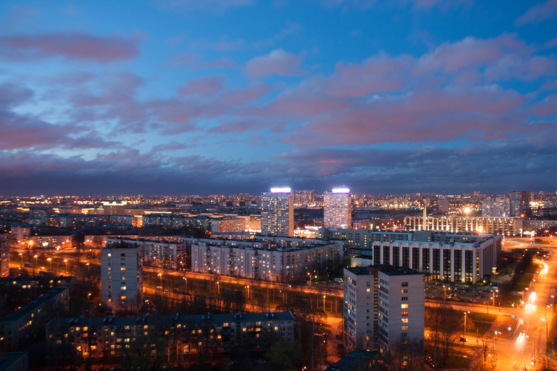 illuminated, built structure, sky, architectural, saint-petersburg, 2K, landmark, saint, architecture, petersburg, residential district, outdoors, high angle view