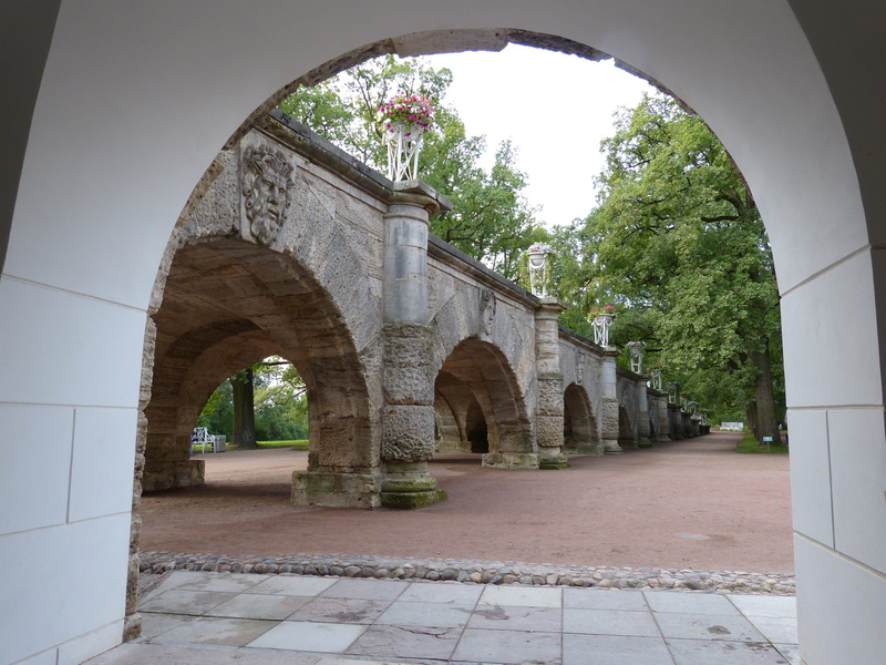 built structure, indoors, outdoors, catherines palace, river cruise, window, ancient, nature, bridge, Russia, palace, history, courtyard, arched, architectural column
